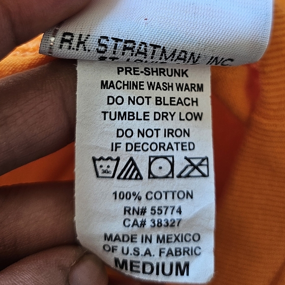 Harley-Davidson Orange Sleeveless Tee Size M - Picture 6 of 6